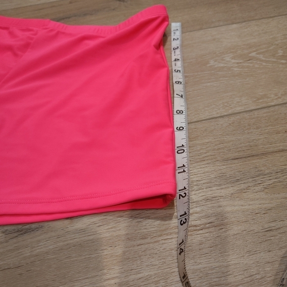 Womens 18 Pink Swim Dress Tankini Boy Shorts Tummy Control Barbiecore Preppy - Picture 7 of 9